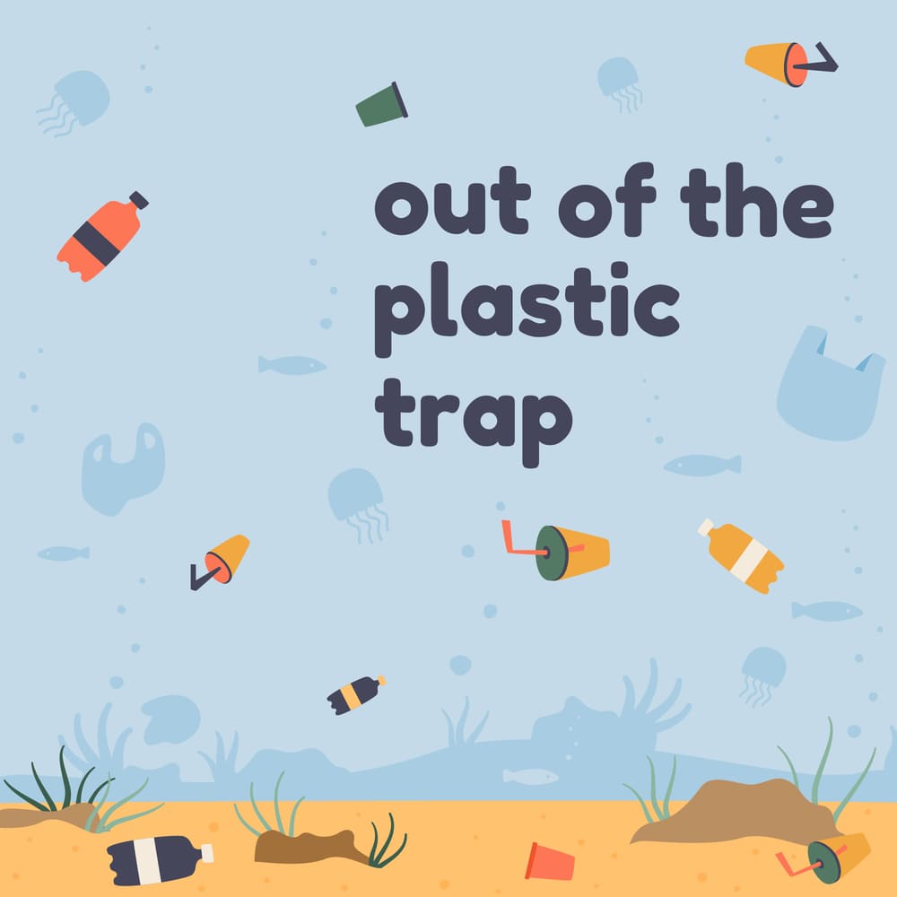 Ocean plastic litter